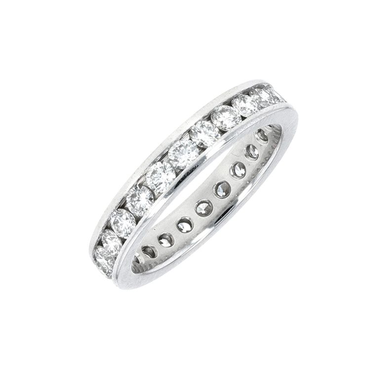 Alliance tour complet diamants 1.20 carat or blanc 3.51g Comme neuf -  reconditionné disponible sur Gemme Les Bijoux